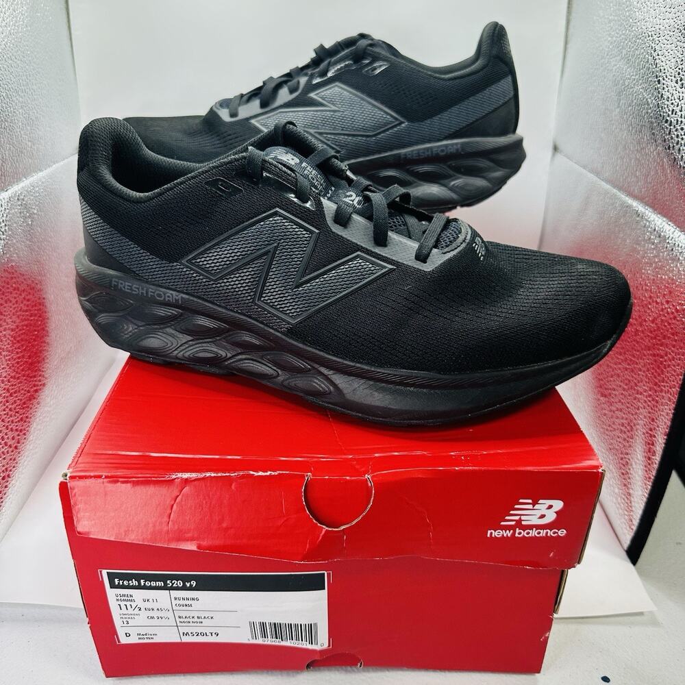 New Balance Fresh Foam 520 v9 Black Running Shoe | Men’s Size 11.5 (*See Notes)